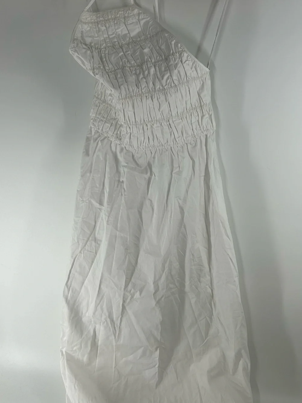 SOLID & STRIPED The Meira Dress White Halter Smocked Maxi Dress - Picture 4 of 9